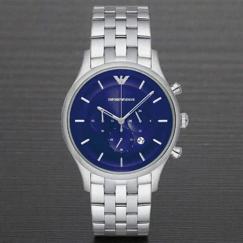 Emporio Armani Men S Chronograph Blue Dial 43mm Watch 1768330991 889a9015