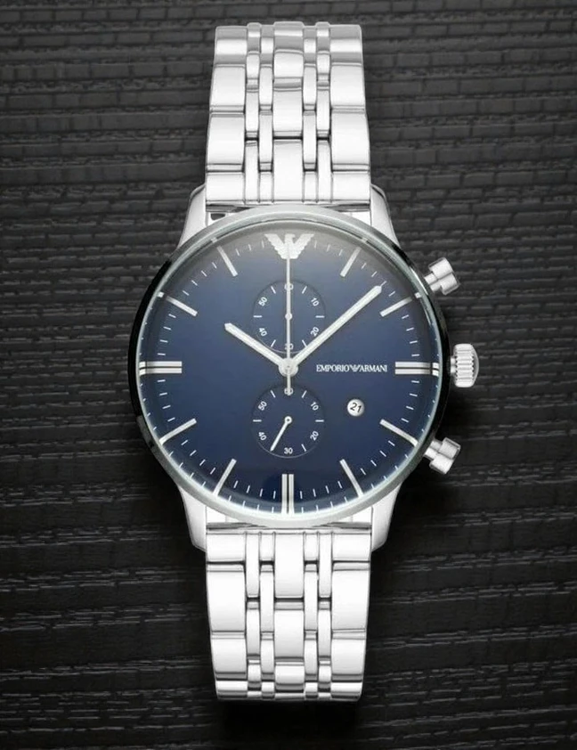 Emporio Armani Men S Chronograph Stainless Steel 43mm Watch 1 1768330991 36c81082