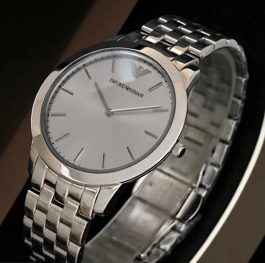 Emporio Armani Silver Bracelet Silver Dial Mens Watch 10326 Pakistan 1765831179 2feed7af