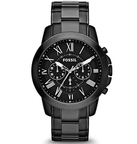 Fossil Grant Chronograph Black Stainless Steel Watch Fs4832 1783796593 C97f82f5