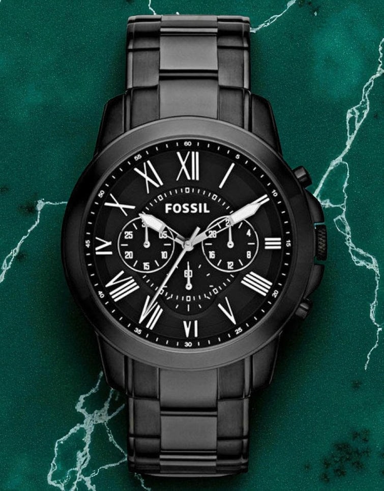 Fossil Grant Chronograph Black Stainless Steel Watch8009 Pakistan 1765831220 De3b183b