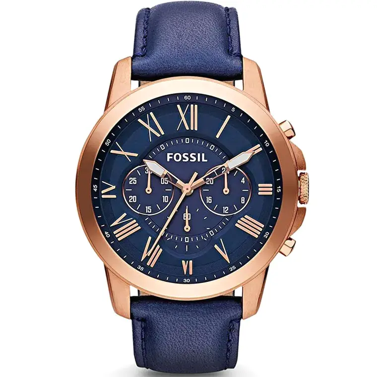 Fossil Grant Chronograph Navy Leather Watch Fs4835 2026 1783796593 77cd4b31
