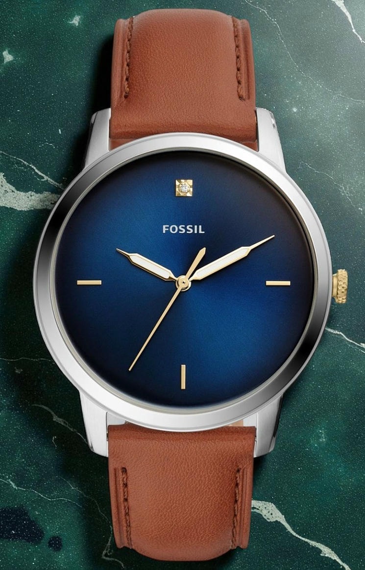 Fossil Minimalist Carbon Series Three Hand Luggage Leather Watch8005 Pakistan 1765831223 D52c8e47