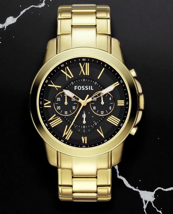 1 Fossil Grant Black Dial Watch Pakistan 1765831214 D90223fa