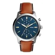 Fossil Blue Dial Brown Leather Strap Chronograph Watch For Men Fs5279 1783796591 697132dd