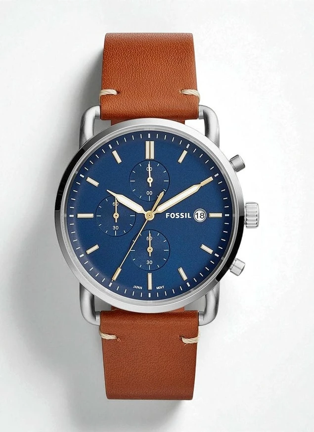 Fossil Commuter Blue Dial Brown Leather Men S Watch Pakistan 1765831216 13cf76c5