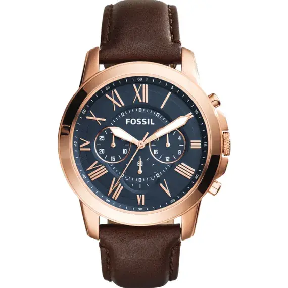 Fossil Fs5068 Mens Quartz Brown Leather Strap Blue Dial 2026 1783796591 00643bec