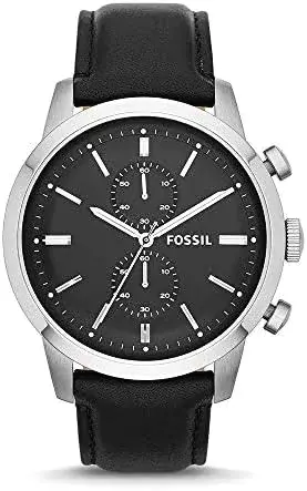 Fossil Fs5396 Townsman Mens Black Dial Leather Chronograph 1783796592 D52e0229