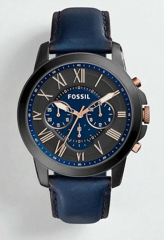 Fossil Grant Chronograph Black And Blue Dial Men S Watch Pakistan 1765831217 1eba948b