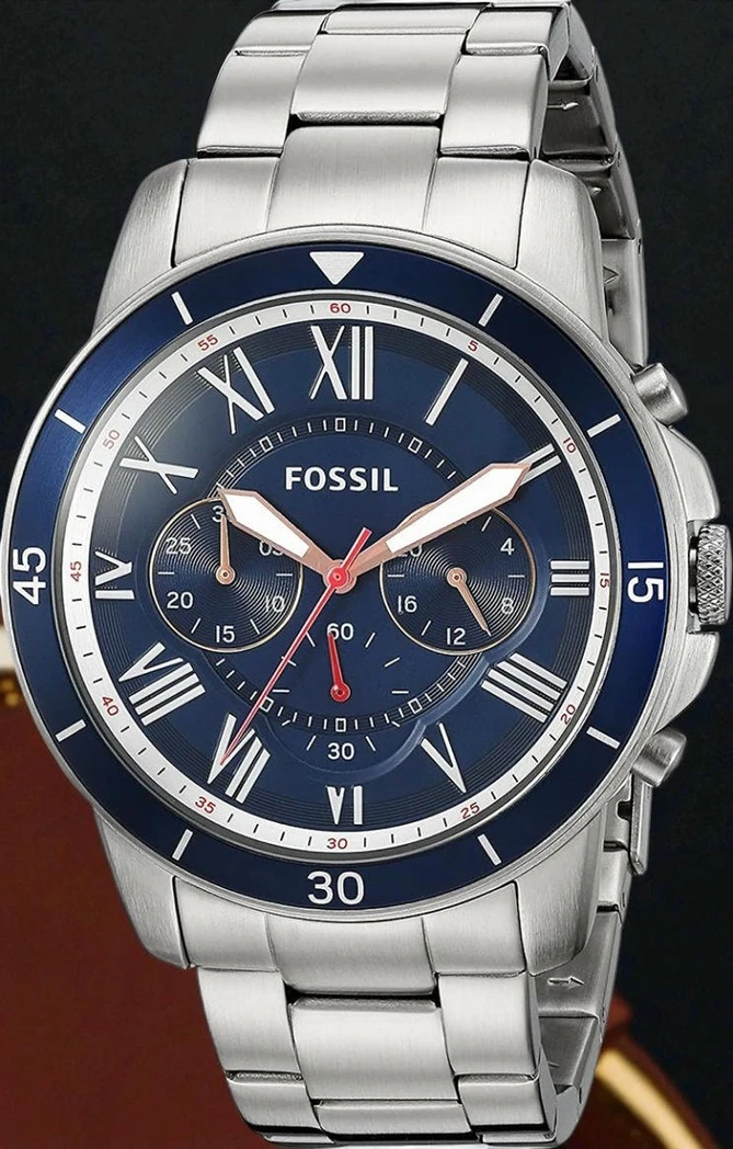 Fossil Mens Fs5238 Grant Sport Chronograph Stainless Steel Watch Pakistan