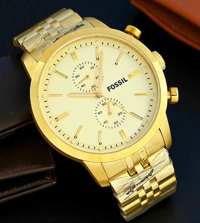 Fossil Townsman Goldtone Chronograph Mens Wrist Watch Pakistan 1765831215 Cb9813c5