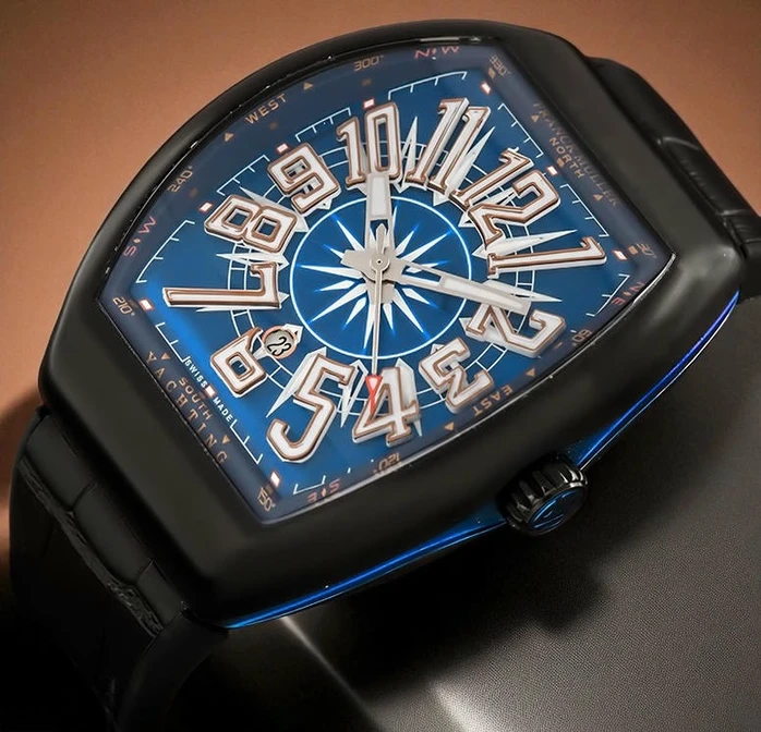 Franck Muller Yachting Collection Blue Dial Black Watch Pakistan