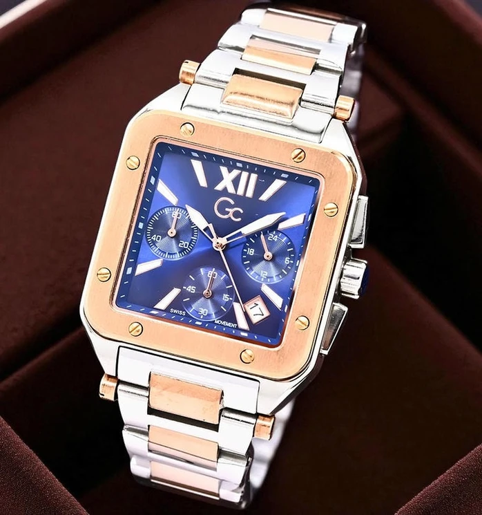Gc Couture Square Mens Blue Dial Watch Pakistan