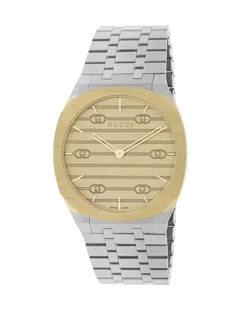 Gucci 25h 38mm Two Tone Watch