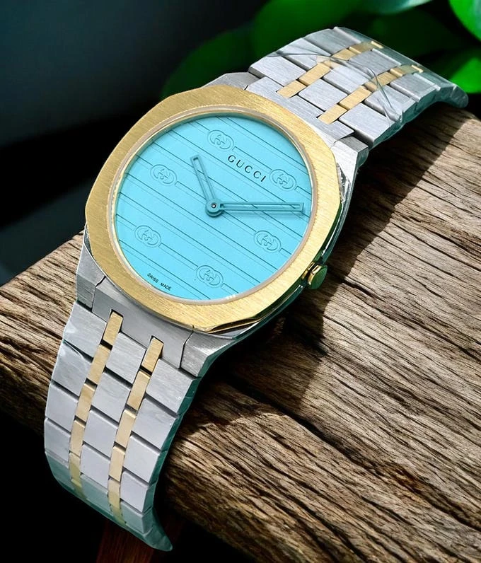Gucci 25h Golden Bezel Ocean Blue Dial Watch For Women Photoroom 1780998172 E6f4a83c