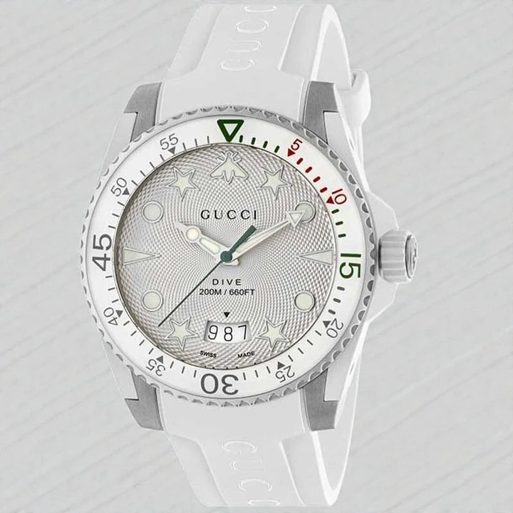 Gucci Dive White Rubber Strap Men S Watch 1768330997 0d31a2f2