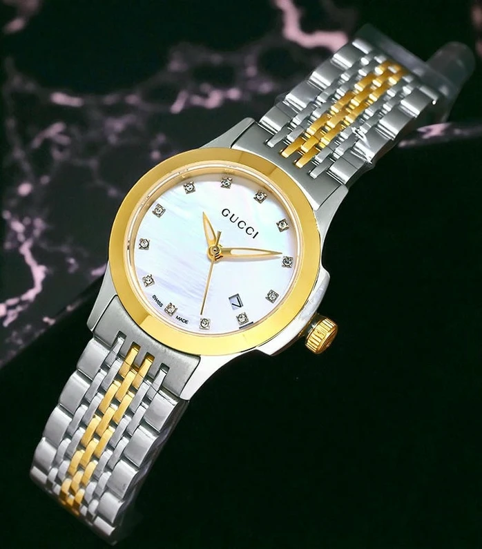 Gucci G Timeless Diamond Mother Of Pearl Two Tone Watch Pakistan 1765831268 0bd3cb5e