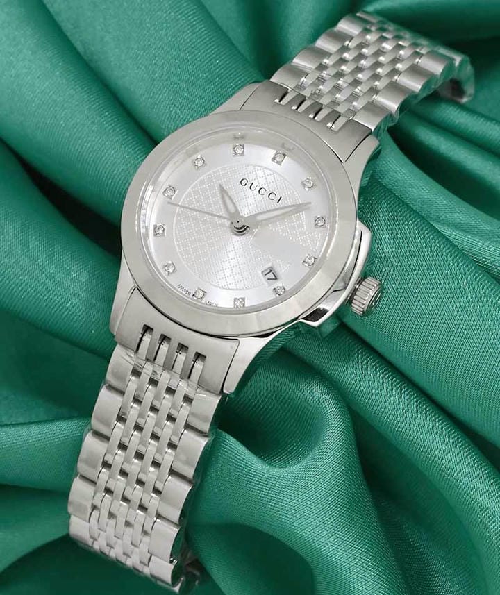 Gucci G Timeless Silver Patterned Dial Ladies Watch 1768330999 2b9dc88f