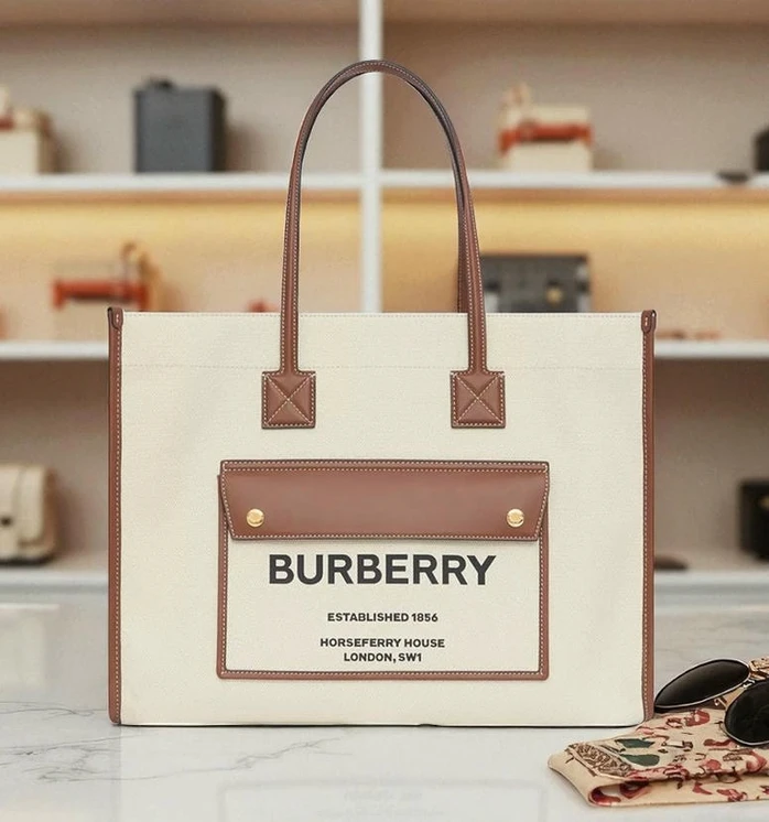 Burberry Canvas And Leather Freya Tote Handbag721 Pakistan 1765831273 847e3eb7