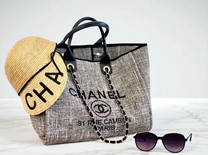 Chanel Canvas Deauville Tote Bag002 Pakistan