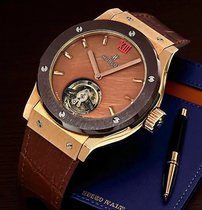 Hublot Brown Dial Tourbillon Watch Pakistan 1765831392 8561925f