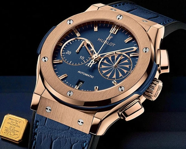 Hublot Classic Fusion Blue Chronograph King Gold 8362 Pakistan