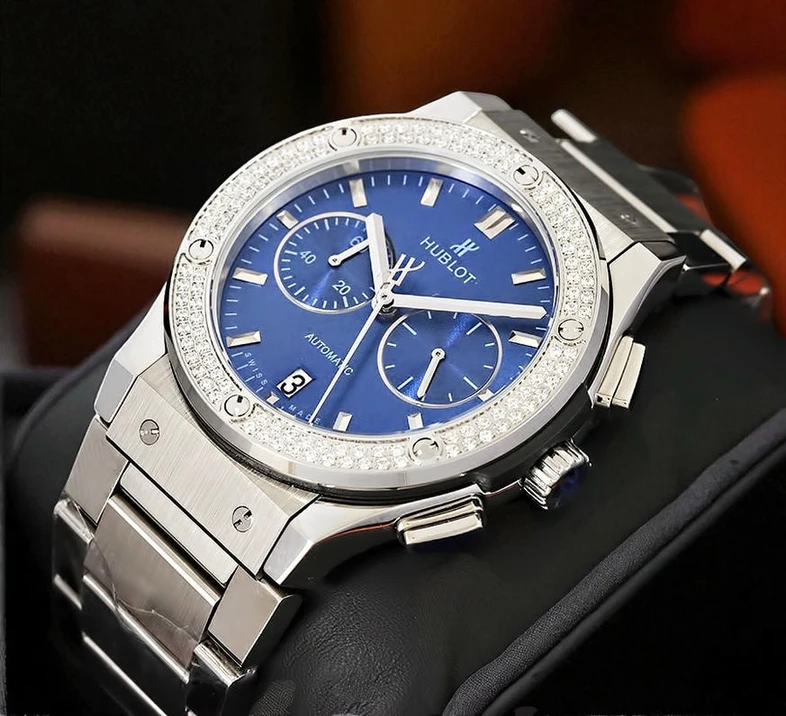 Hublot Classic Fusion Blue Dial Diamond Bezel Watch 12724 Pakistan 1765831377 0e7f5af1