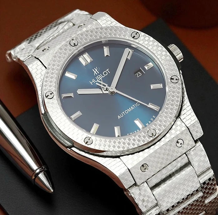 Hublot Classic Fusion Blue Dial Watch 17275 Pakistan 1765831378 95c93644