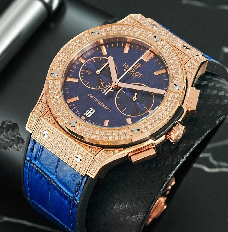 Hublot Classic Fusion Blue Diamond Watch Pakistan 1765831395 2dcb82d3