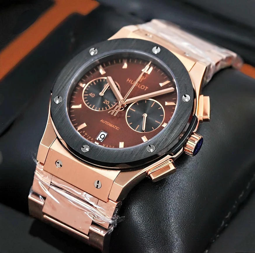 Hublot Classic Fusion Brown Dial Rose Gold Watch Pakistan 1765831396 Bdeb2cf4