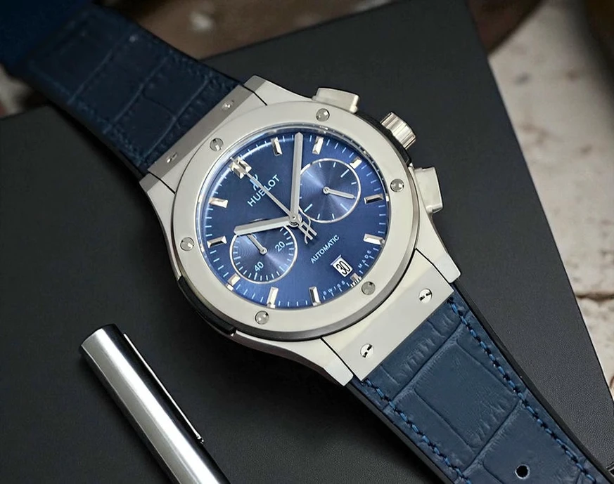 Hublot Classic Fusion Chronograph Blue Titanium Watch 10920t Pakistan 1765831380 67806f22