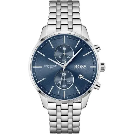 Hugo Boss Associate Silver Stainless Steel Blue Dial
