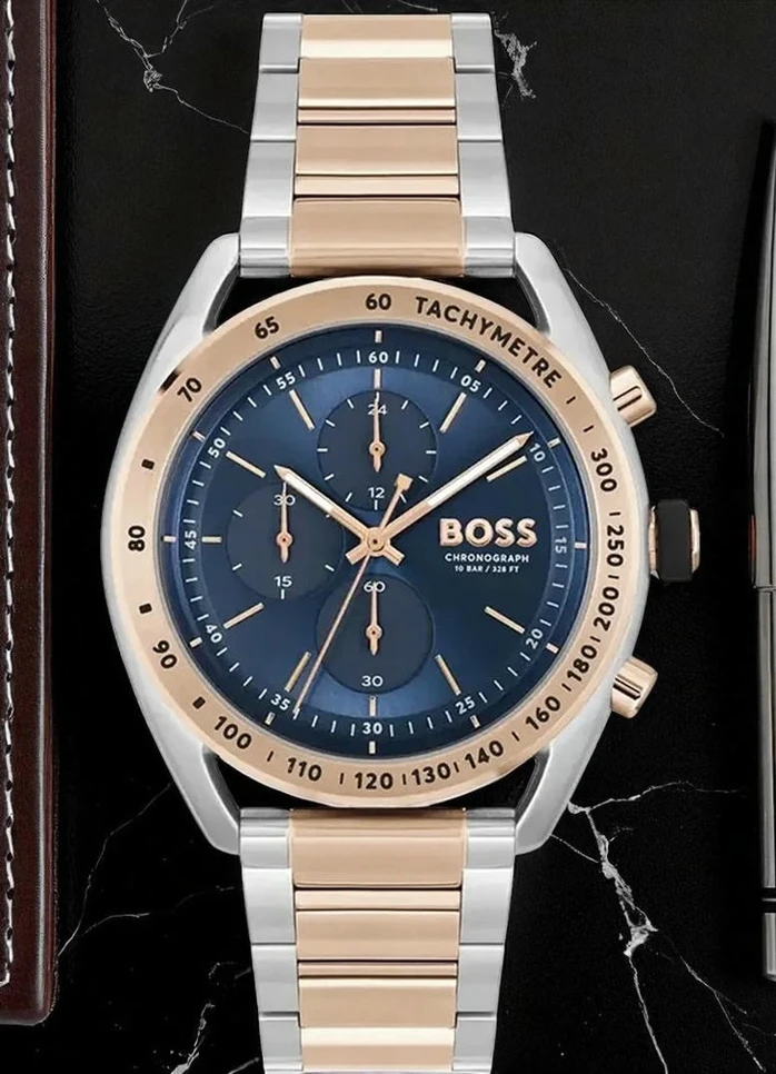 Hugo Boss Men S Two Tone Blue Dial Watch Pakistan 1765831410 02062767