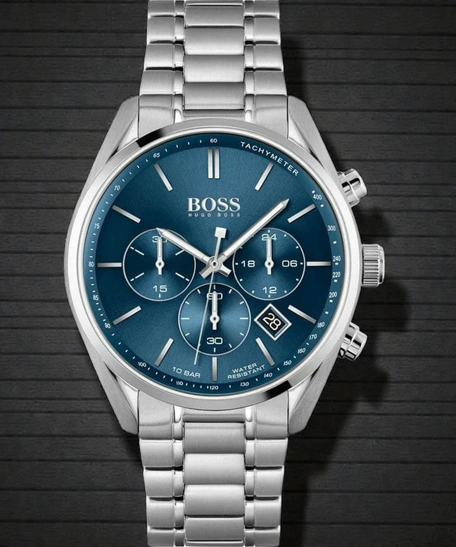Hugo Boss Mens Chronograph Champion Blue Dial 44mm Watch 1 1768331022 36568907