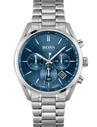 Hugo Boss Mens Chronograph Champion Blue Dial 44mm Watch 1783796607 7ce524a8