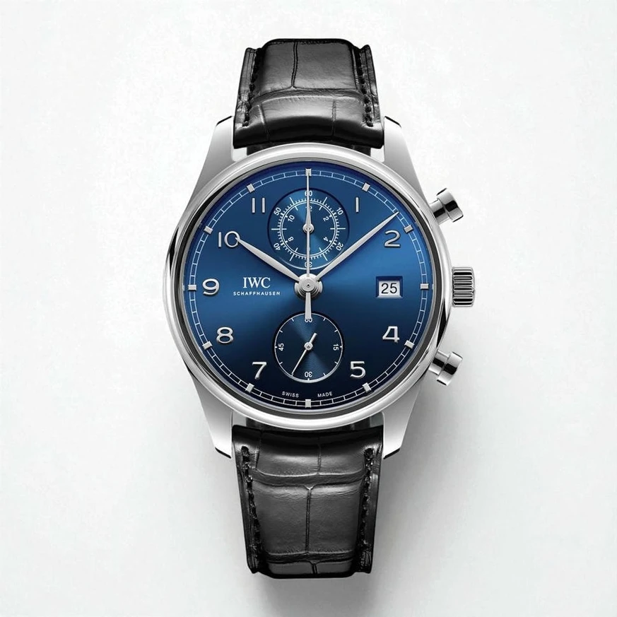 Iwc Schaffhausen Blue Dial Watch 498 Pakistan