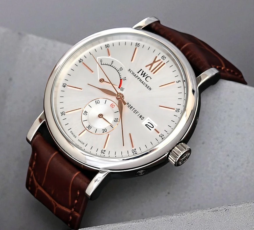 Iwc Schaffhausen White Dial Brown Leather Strap Watch Pakistan 1765831432 870d9e87