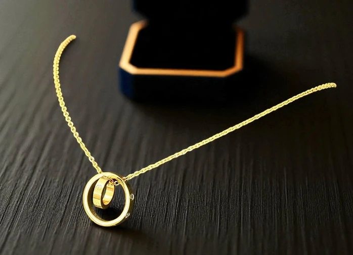 Cartier Double Rings Love Necklace504 Pakistan 1765831456 D9875657