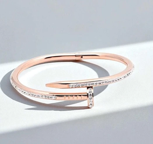 Cartier Nail Bracelet Diamond Nail Bangle For Girls 18k Rose Gold Diamond 2 Pakistan 1765831460 4e8759b3