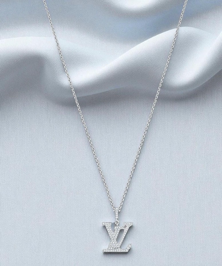 Louis Vuitton Diamond Paved Lv Logo Necklace055 Pakistan 1765831475 7475c3fb