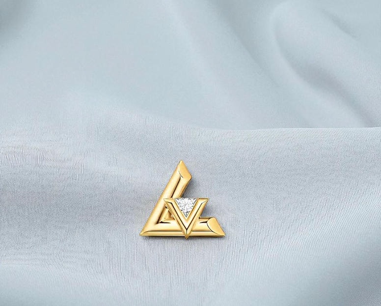 Lv Volt One Stud Yellow Gold And Diamond076 Pakistan