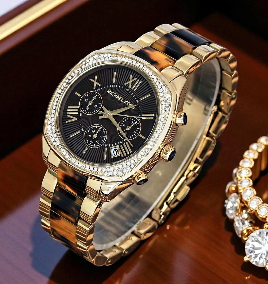 Michael Kors Black Dial Gold Tone Ladies Watch Pakistan 1765831510 65f507e4