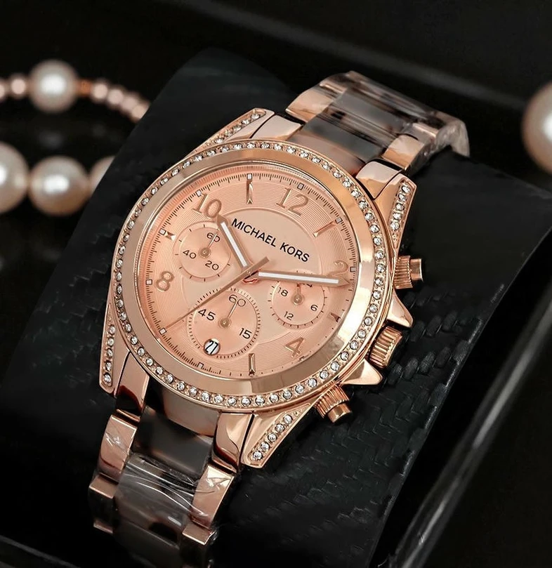 Michael Kors Blair Chronograph Rose Dial Ladies Watch Watch Pakistan 1765831510 A7bba48c