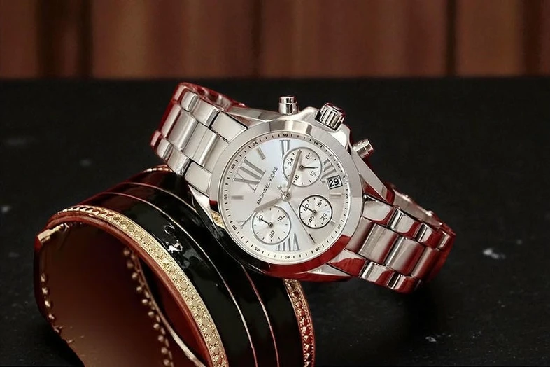 Michael Kors Bradshaw Chronograph Silver Watch Mk Ladies Watch Pakistan 1765831512 98b629a2