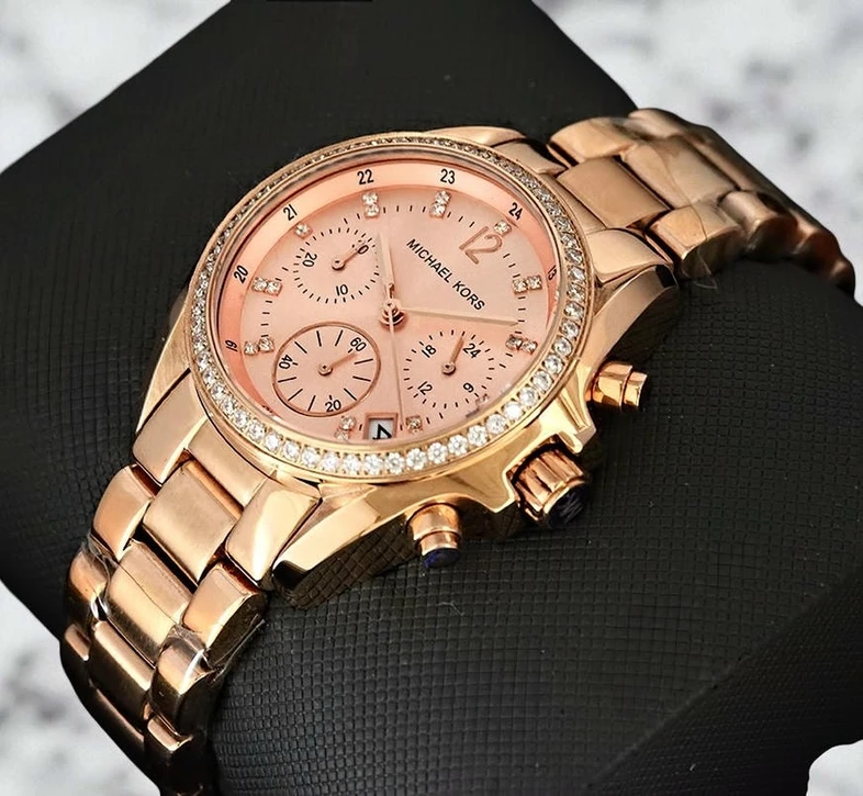 Michael Kors Ladies Rose Gold Chronograph Watch Pakistan 1765831526 84ccf470