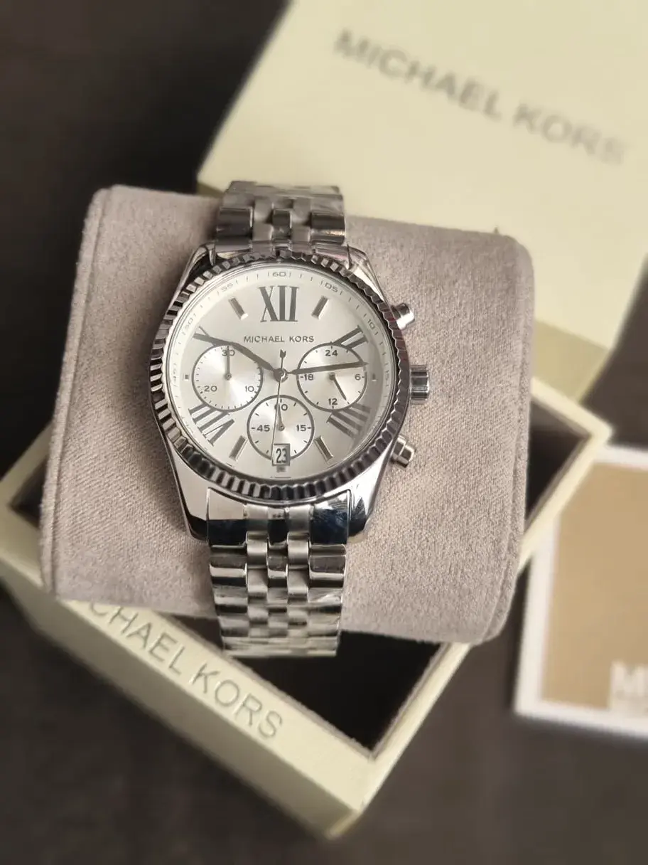 Michael Kors Lexington Silver Stainless Steel Silver Dial 2026 1783796615 A94d271d