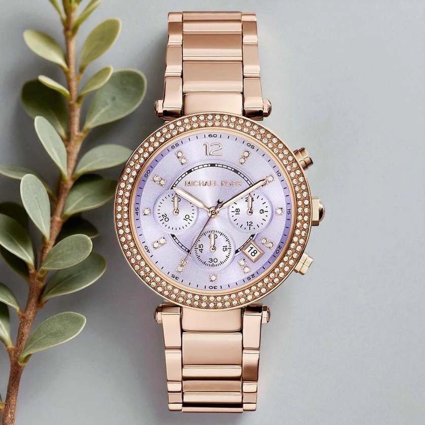Michael Kors Michael Kors Mk6169 Women S Rose Gold Tone Purple Dial Chrono Watch Pakistan 1765831531 Aa62caf1