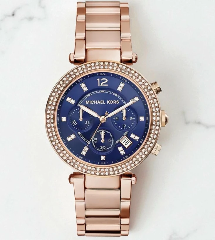 Michael Kors Parker Chronograph Blue Dial Ladies Watch Pakistan 1765831539 C0abbfa1