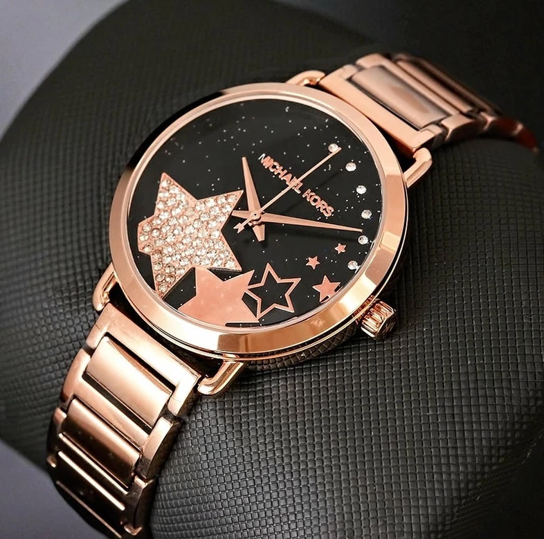 Michael Kors Portia Star Rose Golden Bracelet Watch Pakistan