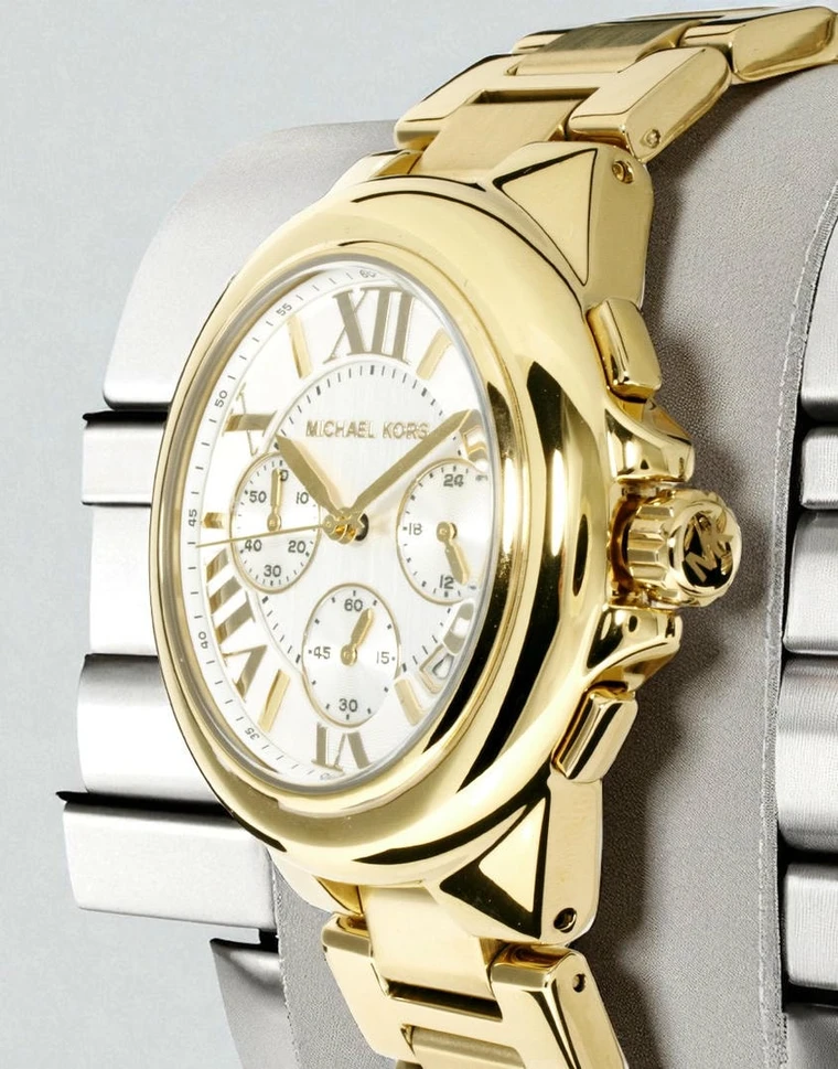 Michael Kors White Gold With White Dial Chronograph Watch Product 3 15361116 389926723 Pakistan
